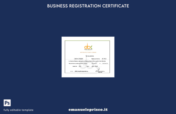 certificato di buona reputazione Kenya stile verificato Modello Word e PDF